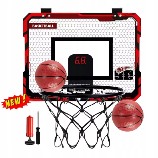 MINI BASKETBALOVÁ PRENOSNÁ SÚPRAVA ELEKTRONICKÁ BALOVACIA LOPTA